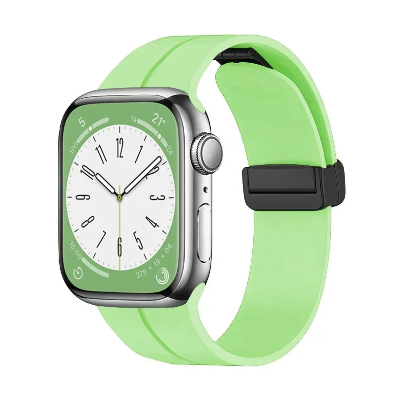 Magnetic Strap For Apple watch ultra band 44mm 45mm 49mm 40mm 41mm 42mm 38mm 45 mm Silicone Bracelet iWatch Series 7 8 se 6 5 3