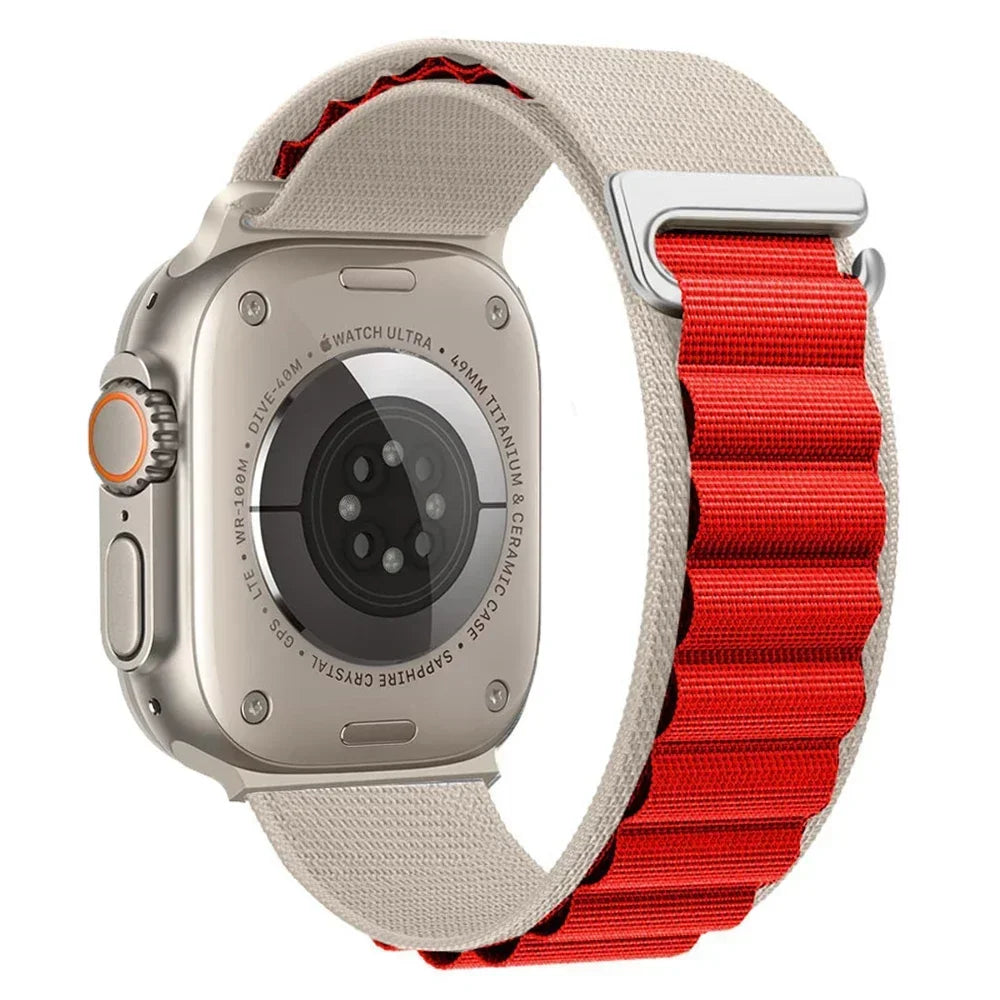 Alpine Loop Belt For Apple Watch Ultra 49mm 11 10 9 8 7 10 46mm 42mm 45mm 41mm Nylon Band iWatch Series 6 5 4 SE 44mm40mm Correa