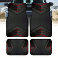 4PCS Printed Floor Mats, Long-Lasting Polyester Car Floor Liners, Suitable for Sedans, SUVs and Trucks