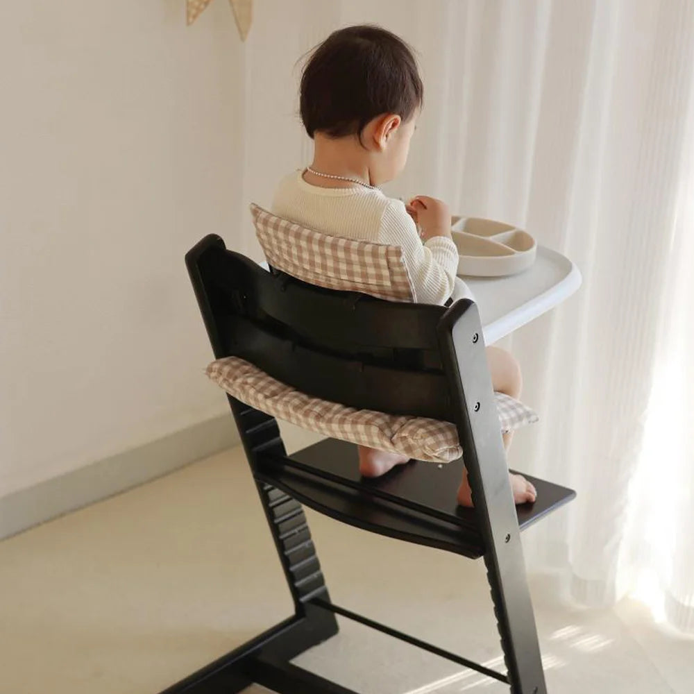 Soft Seat Cushion for Infants， Baby High Chair Cushion, Cartoon Bear Chair Back Cushion and Seat Cushion, High Chair Accessories