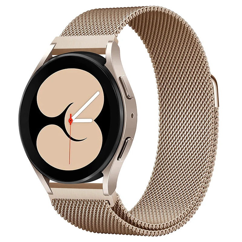 22mm 20mm Milanese Loop Strap For Samsung Galaxy Watch 6 5 4 44mm 40mm 6 Classic Active 2 Bracelet Huawei Gt Magnetic Watch Band