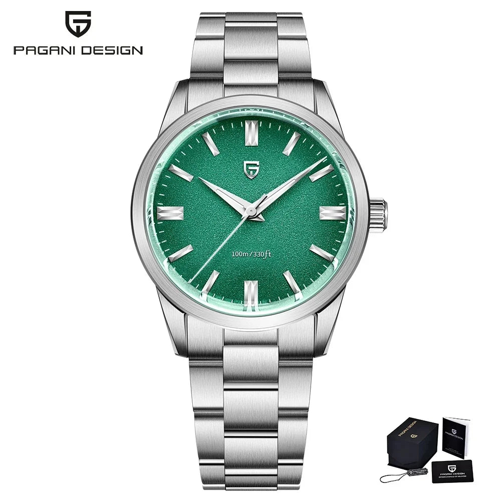 PAGANI DESIGN 2024 New 38mm Men's Quartz Watches Stainless Steel AR Coating Sapphire VH31 Business Sports Watches Watch for Men