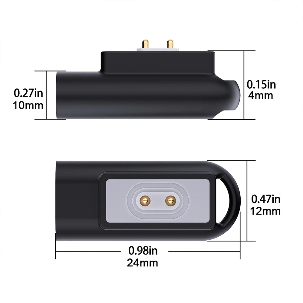 For Xiaomi Mi Band 9/8 Pro/8 Smart Watch Charger Adapter Connector USB C 90° Magnetic Charging Adapter for Redmi Smart Band 2