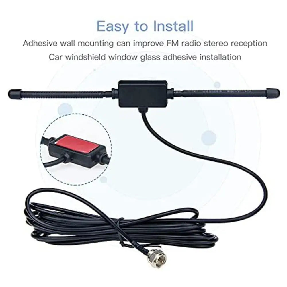 FM Radio Antenna FM Dipole Aerial Audio Plug Connector For Stereo Receiver Music System Audio Video Home Theater Receiver