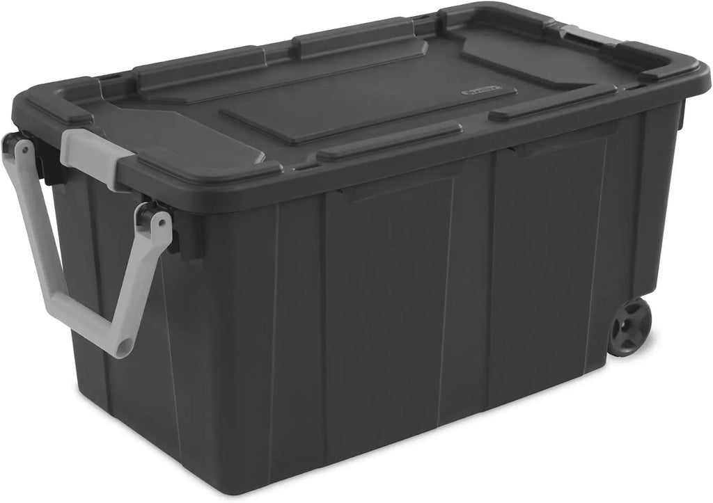 Extra Large Storage Bin, 40 Gallon Wheeled Plastic Storage Container with Handle,Pack of 2