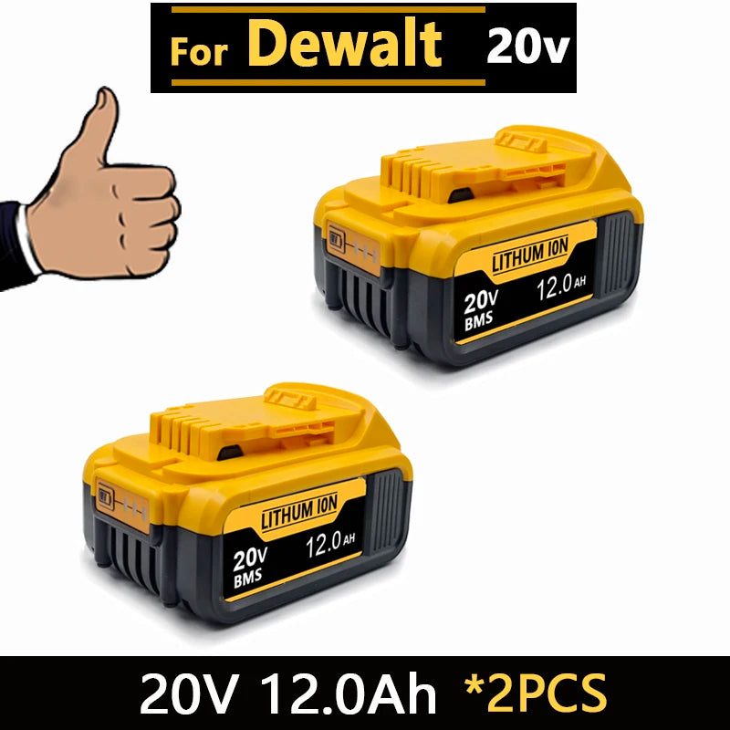 New High-Power for DEWALT 20V/60V Battery DCB200 DCB205 DCB206 * Power Tool 18V Battery 3AH 8AH 12AH 18AH Batteries DCD805