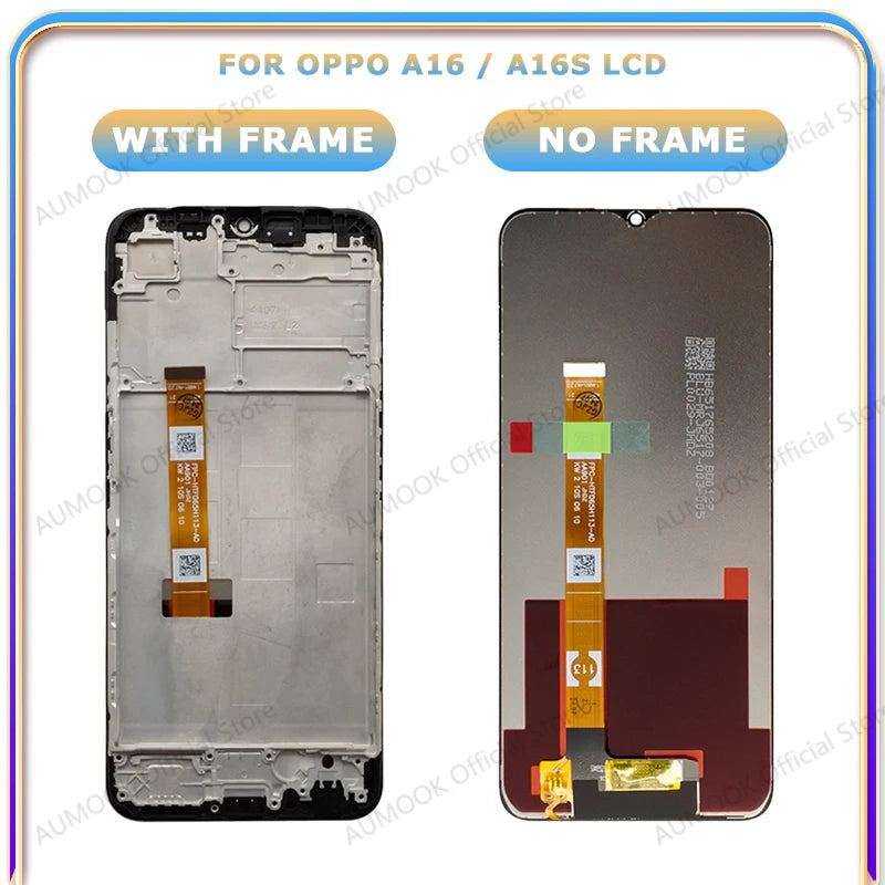 6.52" LCD Display For OPPO A16 A16s Touch Screen Digitizer Assembly With Frame CPH2269 CPH2271 Display Screen Replacement Parts