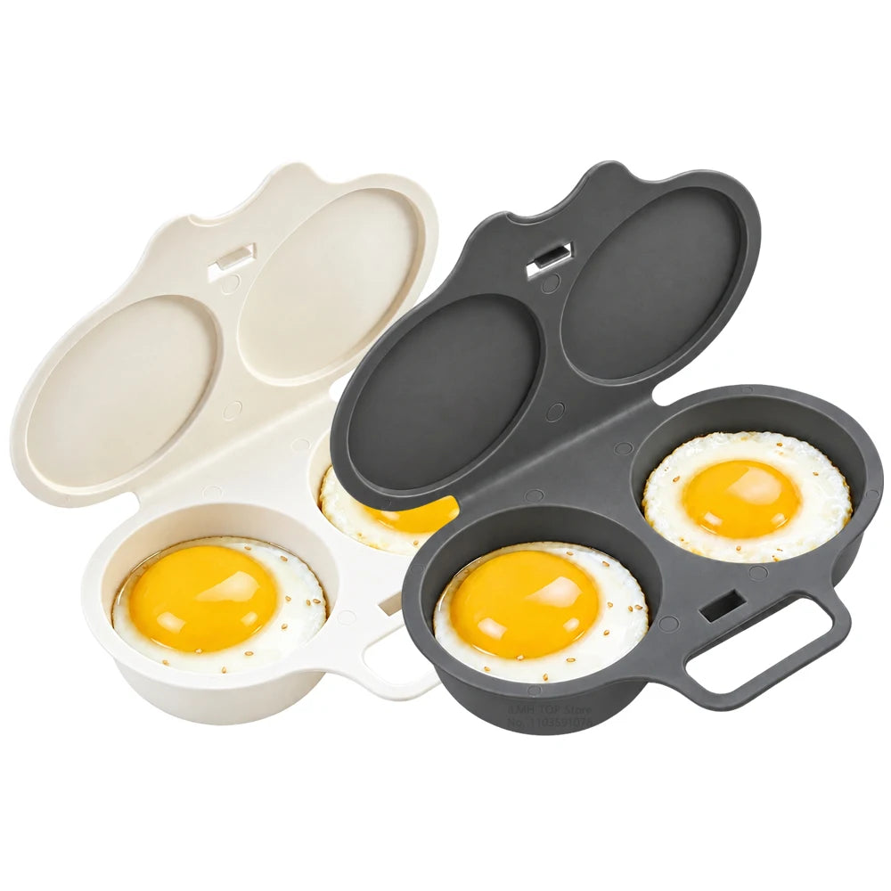 Aoifn Food Grades Plastic Microwave Egg Cooker Heat Resistant Kitchen Cooking Mold Egg Fryer Easy To Clean Steamed Egg Box