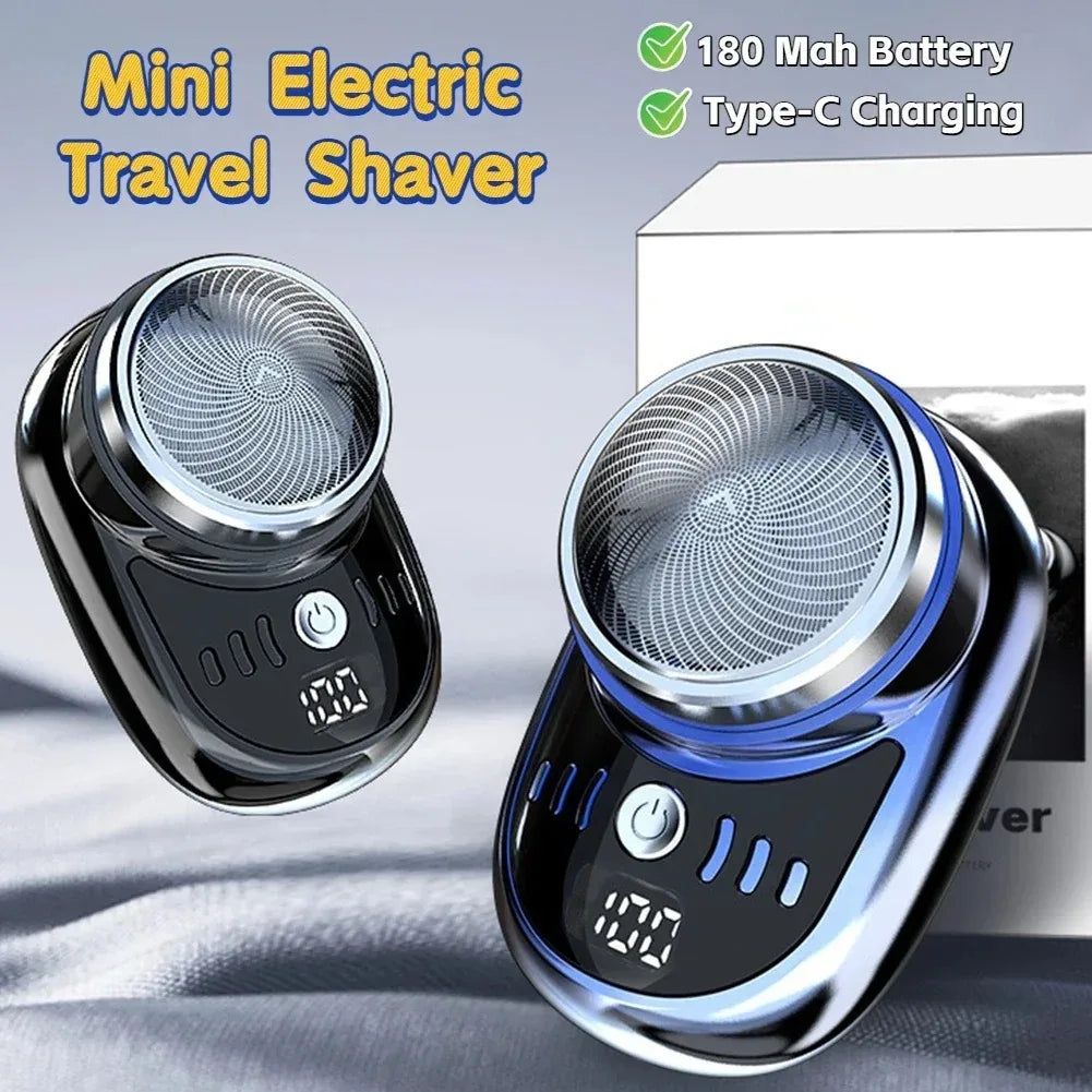 Mini Portable Electric Shaver Wireless Charging Travel Razor 1PC Detachable Facial Beard Hair Trimmer
