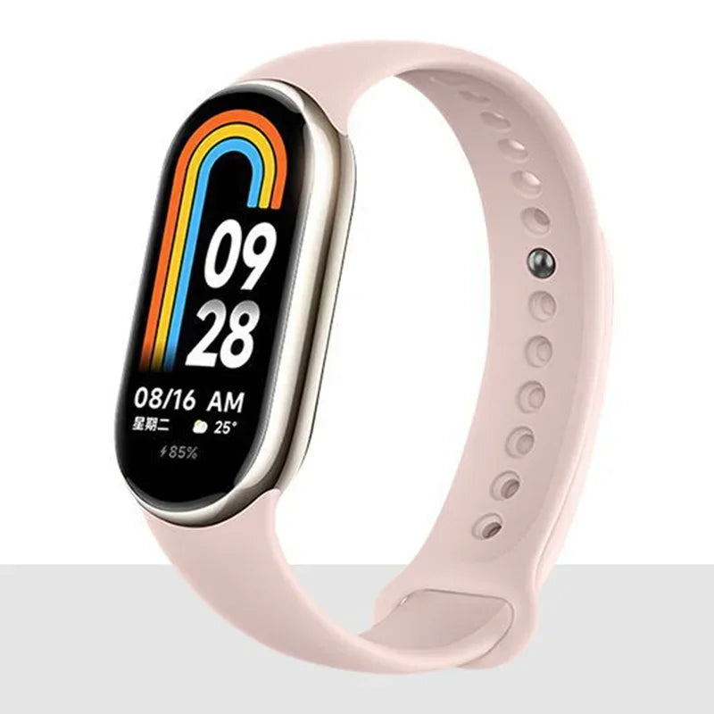 Silicone Strap For Xiaomi Mi band 8-8 NFC Sport Belt Replacement miband8 Bracelet waterproof smart band 8 watchband Accessories