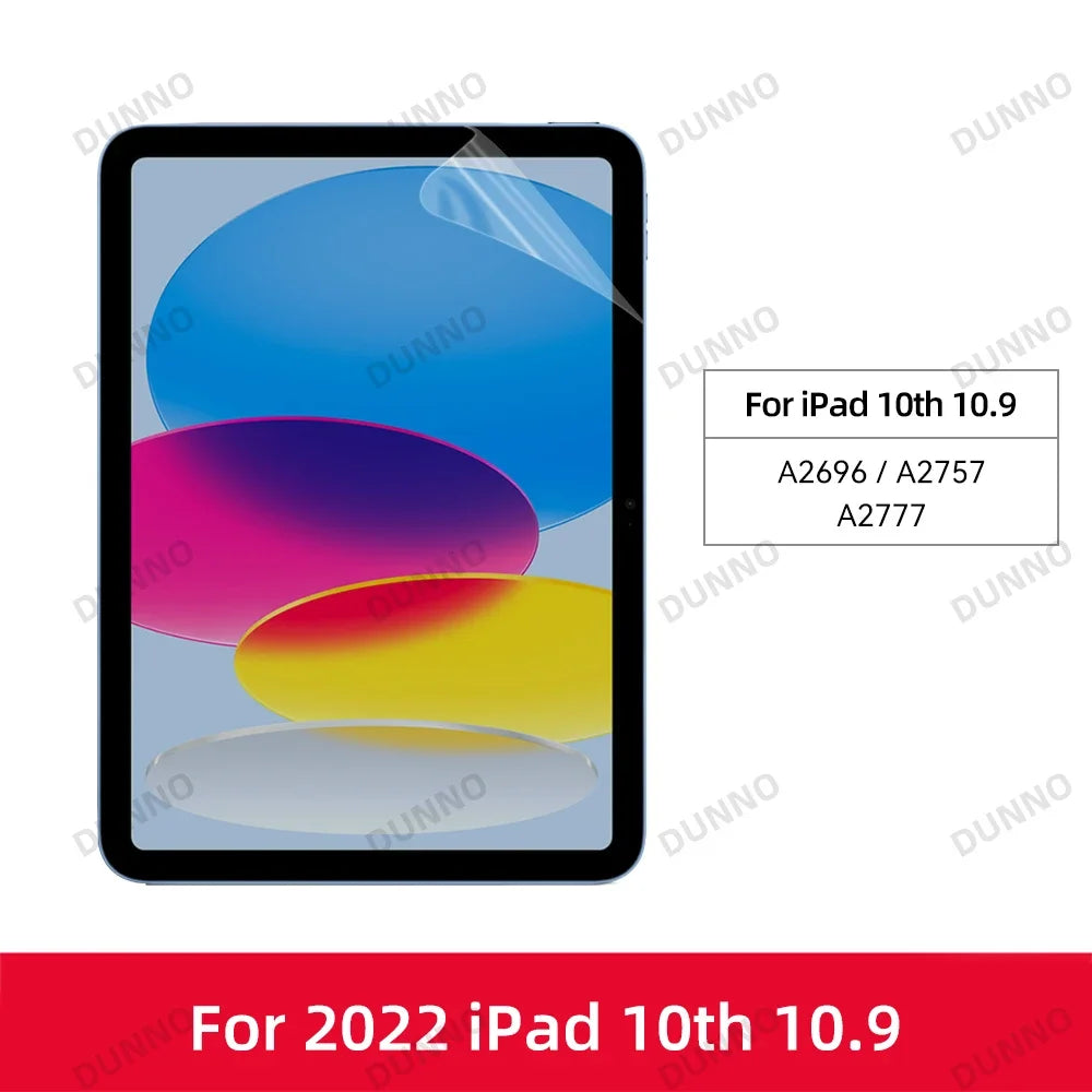 2pcs for iPad Air 2024 Pro 11/13 M4 Screen Protector Film  Paper Feel Matte PET Painting for iPad 7th 8th 9th 10th Generation