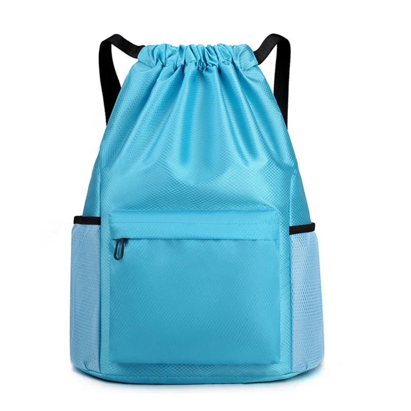 Sports Drawstring Backpack String Bag Sackpack With Large Capacity Gym Swim Beach For Women And Men To Hold Daily