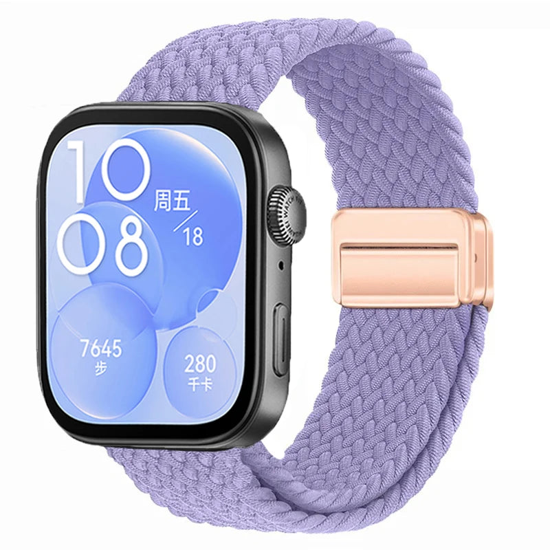 Magnetic Buckle Strap for Huawei Watch Fit 3/4/4 Pro Nylon Loop Bracelet Correa for Huawei Watch Fit 5/Fit 5 Pro Smart Wristband