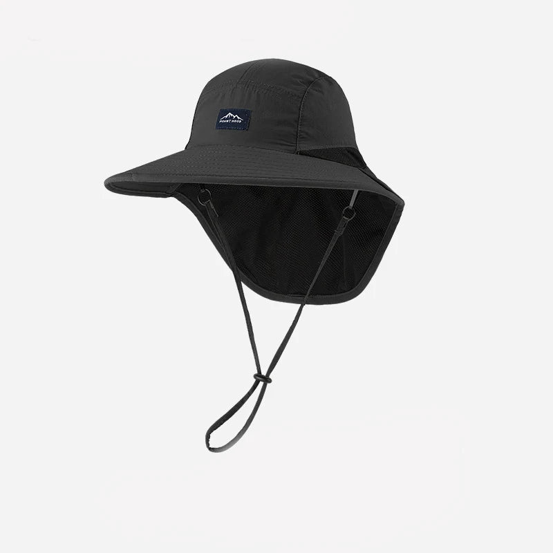 Sunscreen and sun shading outdoor hats for men and women, summer neck protection fishing hats, hiking hats