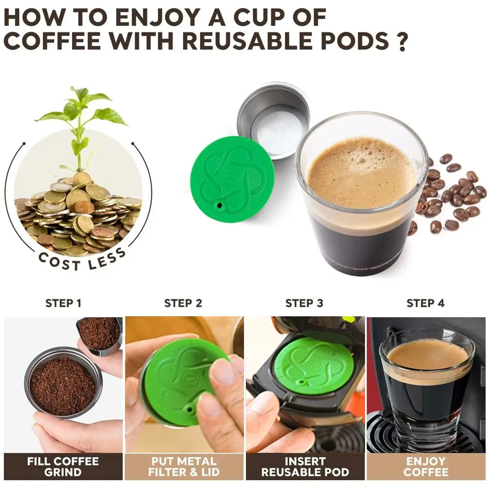 Reusable coffee capsules for Dolce Gusto refillable capsule espresso filter stainless steel filter box iCafilas