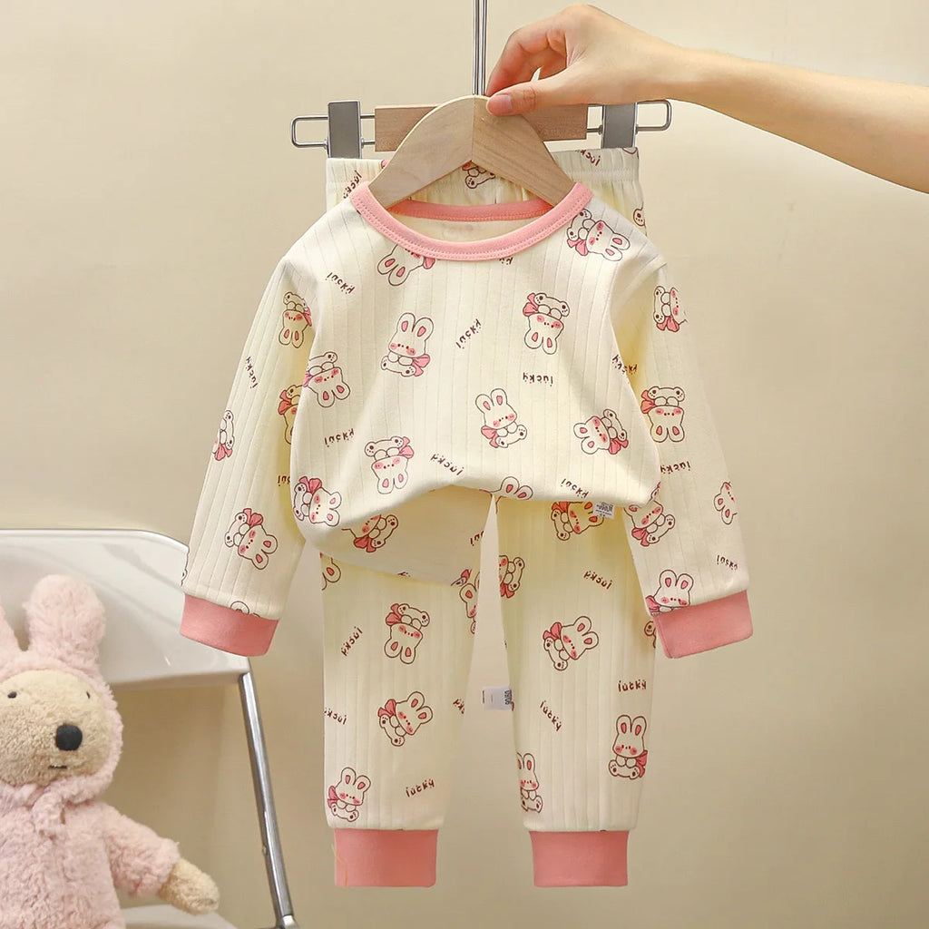 New Spring Autumn Children's Clothing Sets Sleepwear Clothes Kids Pajamas Set Baby Cotton Pyjamas