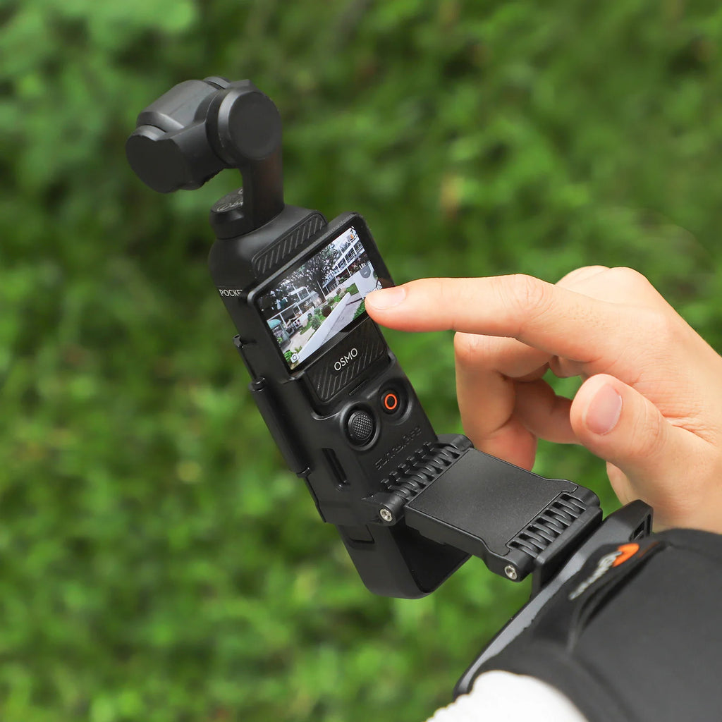 SUNNYLIFE Backpack Clip Mount for DJI Pocket 3 | Extendable Rotatable Magnetic Holder - Hands-Free Vlogging, Cycling, Hi