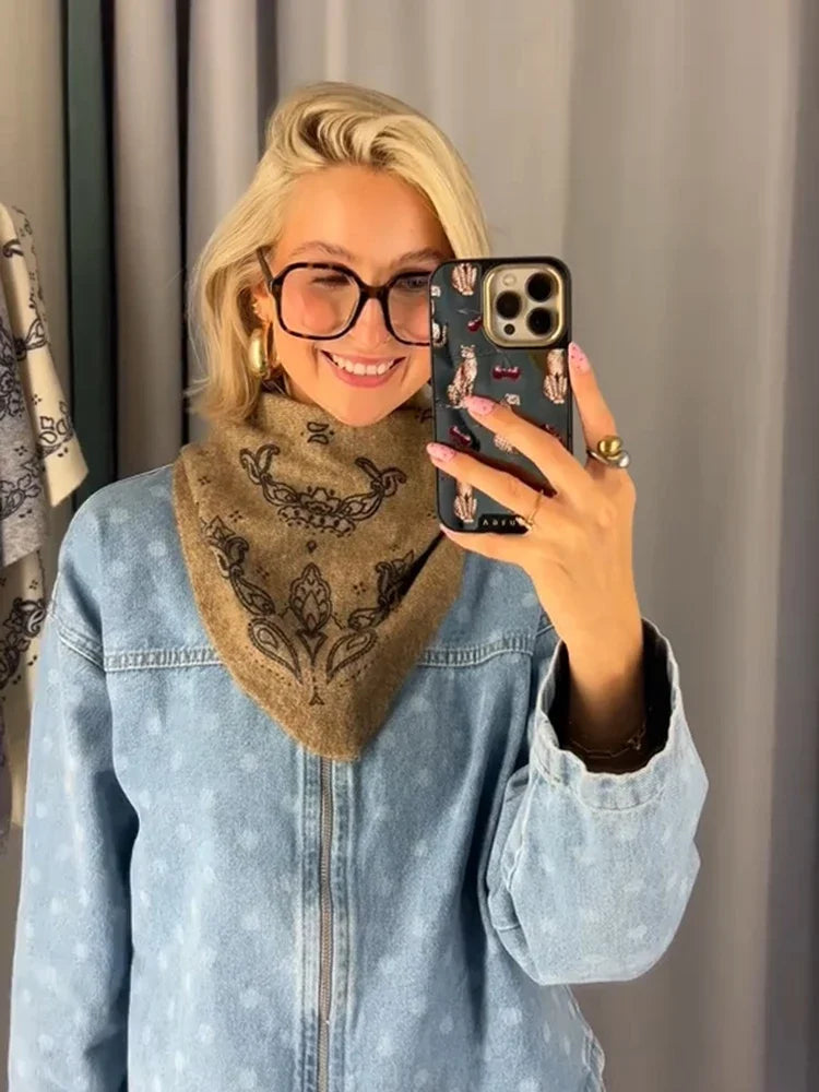 Vintage Women Paisley Printed Scarf Autumn Winter Soft Warm Long Shawl 2026 Fashion Casual Daily Outdoor Chic Neck Wrap Scarves