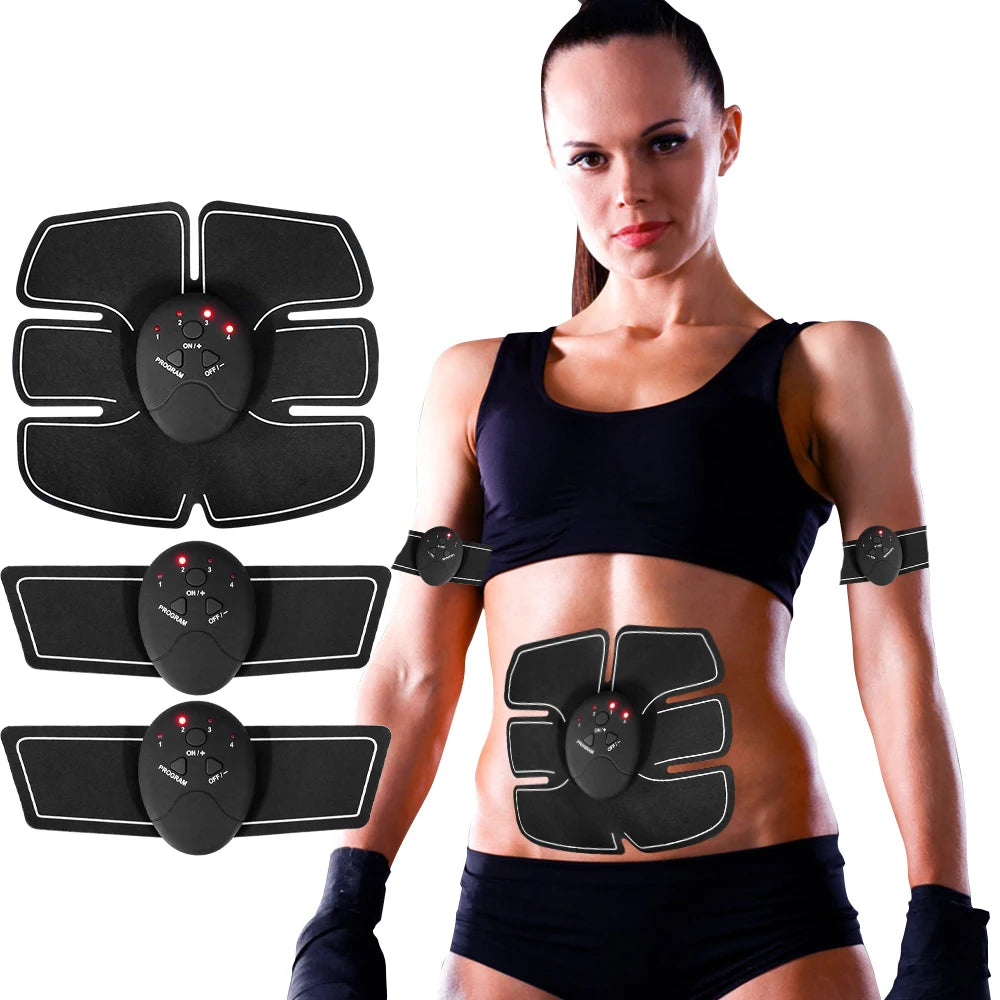 Electric Wireless EMS Muscle Stimulator Buttocks Hip Trainer Abdominal ABS Exercise Fitness Body Slimming Massager Stickers