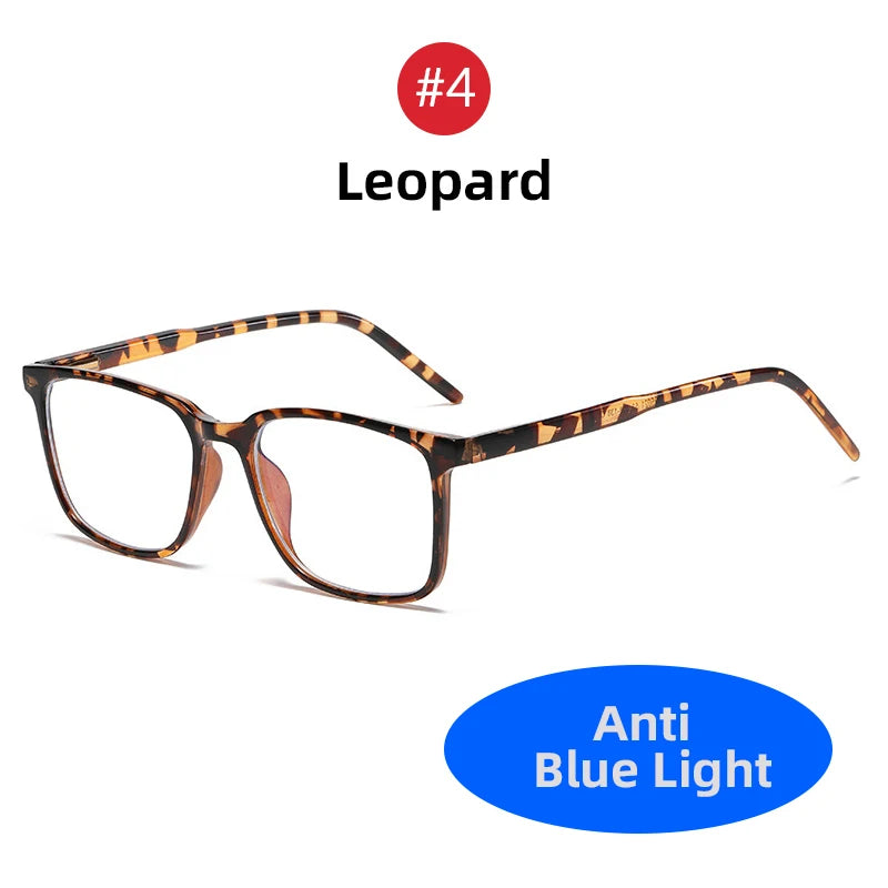 VIVIBEE 2026 Square Blue Light Blocking Glasses Men TR90 Light Frame Anti Blue Ray Eyeglasses Women Classic Computer Eyewear