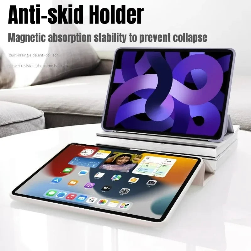 For iPad A16 Case 11th 2025 11inch A3355 TPU Trifold Magnetic Stand Tablets Cover For iPad 10th Generation Cases 10.9'' A2757
