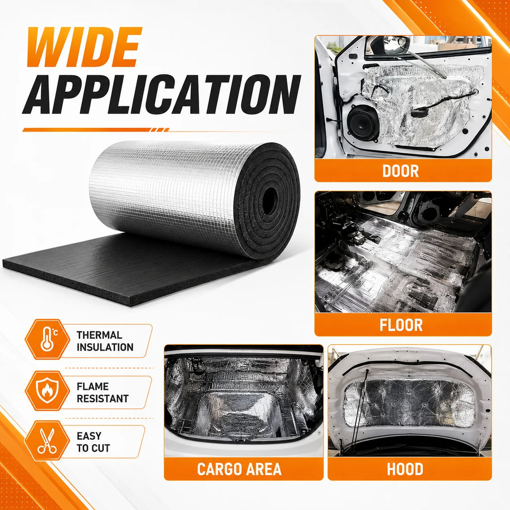 5/1015/20mm Car Soundproofing Heat Insulation Cotton Roll For Car Sound Proofing Deadening Auto Hood Engine Noise Insulation Mat