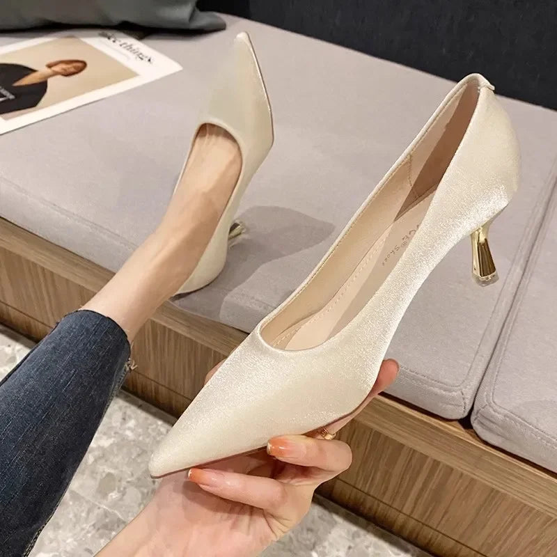 Cresfimix Sapatos Femininas Women Cute Light Weight Spring Slip on Office Pumps Lady Classic Sexy Shoes Zapatos De Mujer A1149