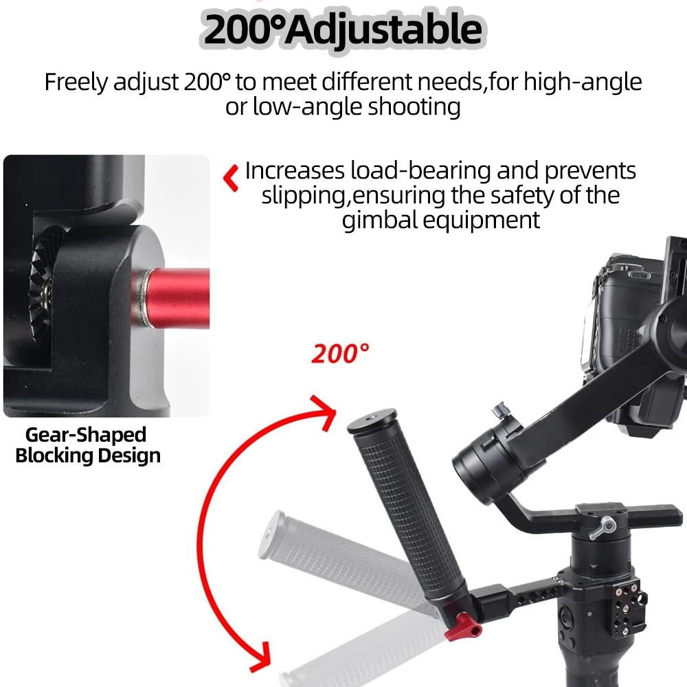 Gimbal Adjustable Handle Grip for DJI Ronin S SC RSC2 Stabilizer Handgrip Extension Bracket for Video Light Microphone Monitor