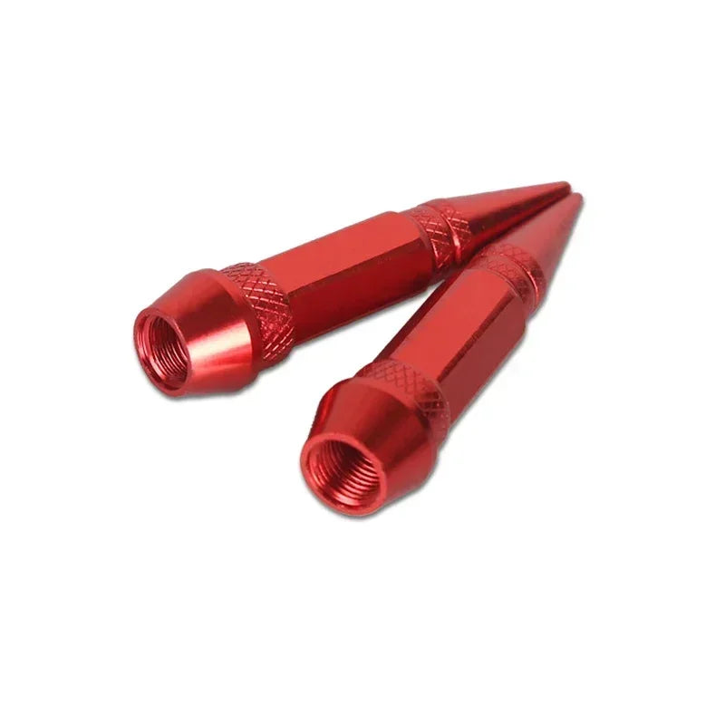 Car Universal NEW 4pcs Bullet Head Screws Valve Caps Personalized Modifications Pointed Valve Tips Bicycle and Motorcycle Tires
