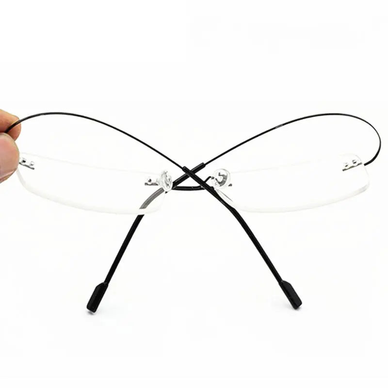 Handoer J0860 Rimless Optical Glasses Frame for Men Spectacles Glasses Optical Prescription Frame Flexible Titanium Legs