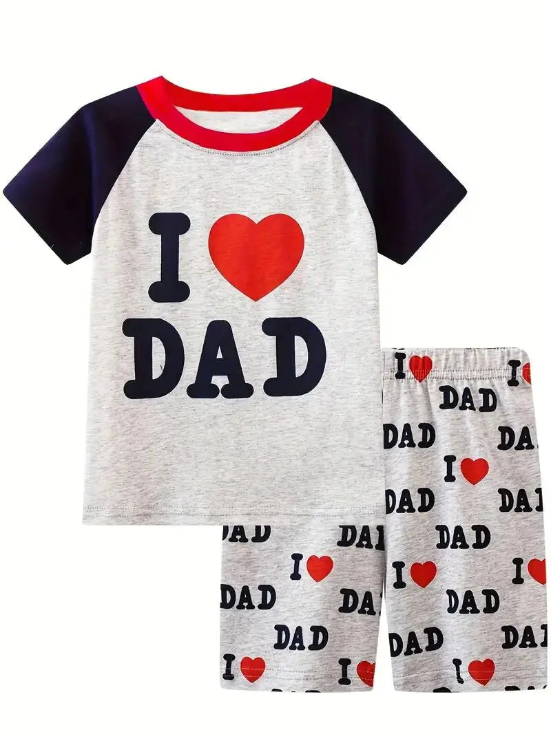 2pcs Toddler Girls Cotton Pajamas Outfit Cartoon Unicorn Graphic Crew Neck T-Shirt Top & Elastic Waist Shorts Sleepwear