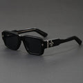 Retro Square Leopard Print Sunglasses For Men Women Fashion Punk Rectangle Sunglasses UV400