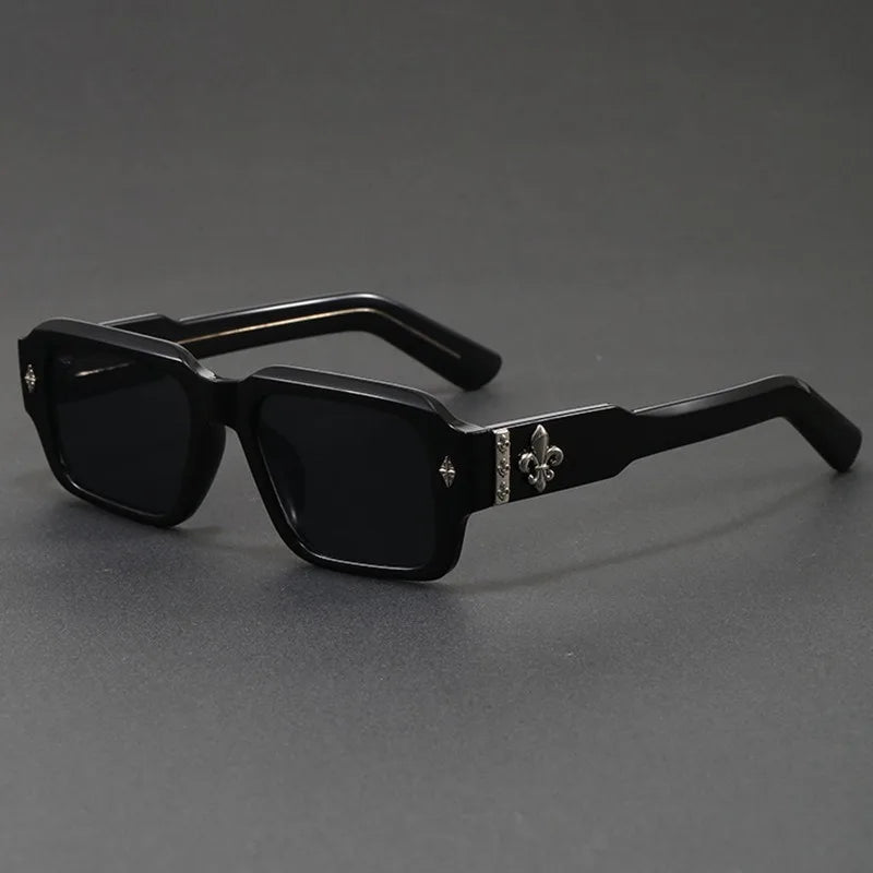 Retro Square Leopard Print Sunglasses For Men Women Fashion Punk Rectangle Sunglasses UV400