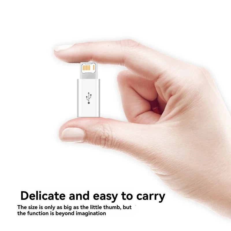 3 PCS Micro USB to Lighting OTG Adapter For iPhone X XR XS 11 12 13 14 Pro Max Fast Charging Cable Connector Data Sync Converter