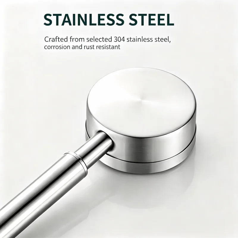 High Pressure SUS 304 Stainless Steel Handheld Shower Head Water Saving Supercharged Rainfall Spray Nozzle for Bathroom
