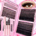Show-Stopping Top & Bottom Lash Kit – 250/740 Cluster Shell Fluffy Volume, Mix-&-Match Lengths & Styles! Killer for Any Look