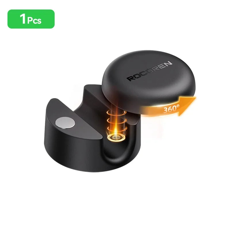 Rocoren 360° Rotating Magnetic Cable Management Self Adhesive Wire Cord Organizer Cable Clips Adjustable Wire Holder Under Desk