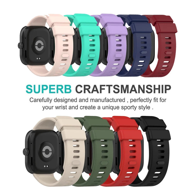 Watch Strap For Xiaomi Redmi Watch 4 Strap Replacement Silicone Strap For Xiaomi Redmi Watch 4 Strap Correa Bracelet