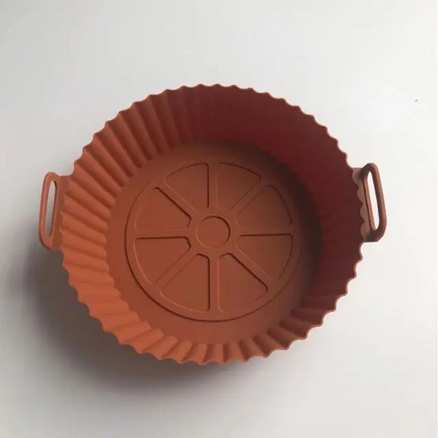 Silicone Air Fryer Liners Pot,Airfryer Basket Cooking Gadgets ,Reusable Baking Tray Non-stick Pizza Pan Oven Kitchen Accessories
