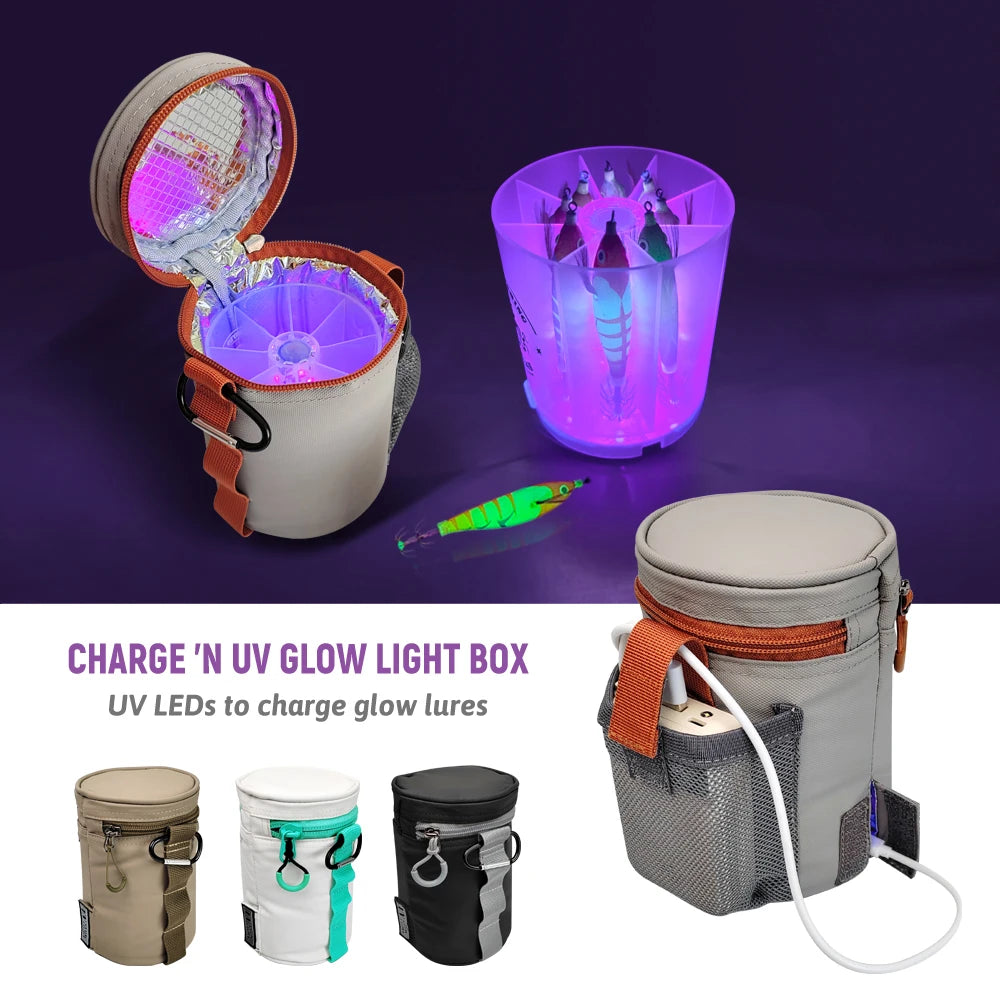 New UV Squid Jig Fill Light LED Accumulator For Squid Lure Sea Fishing Accessories Squid Light Charger Fishing Supplies