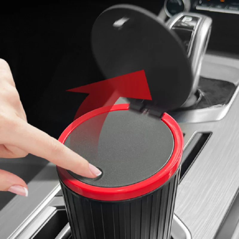 Universal Mini Car Trash Bin Can - Auto Dust Organizer Interior Rubbish Bag Garbage Container Storage Box for Vehicle Interior