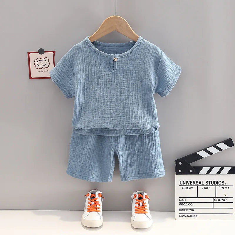 Kids Dinosaur Clothes Sets Cotton Outfits 2Pcs Infant Baby Boys Girls Clothing Newborn Top T-Shirt+Shorts 0-6Years Children Suit