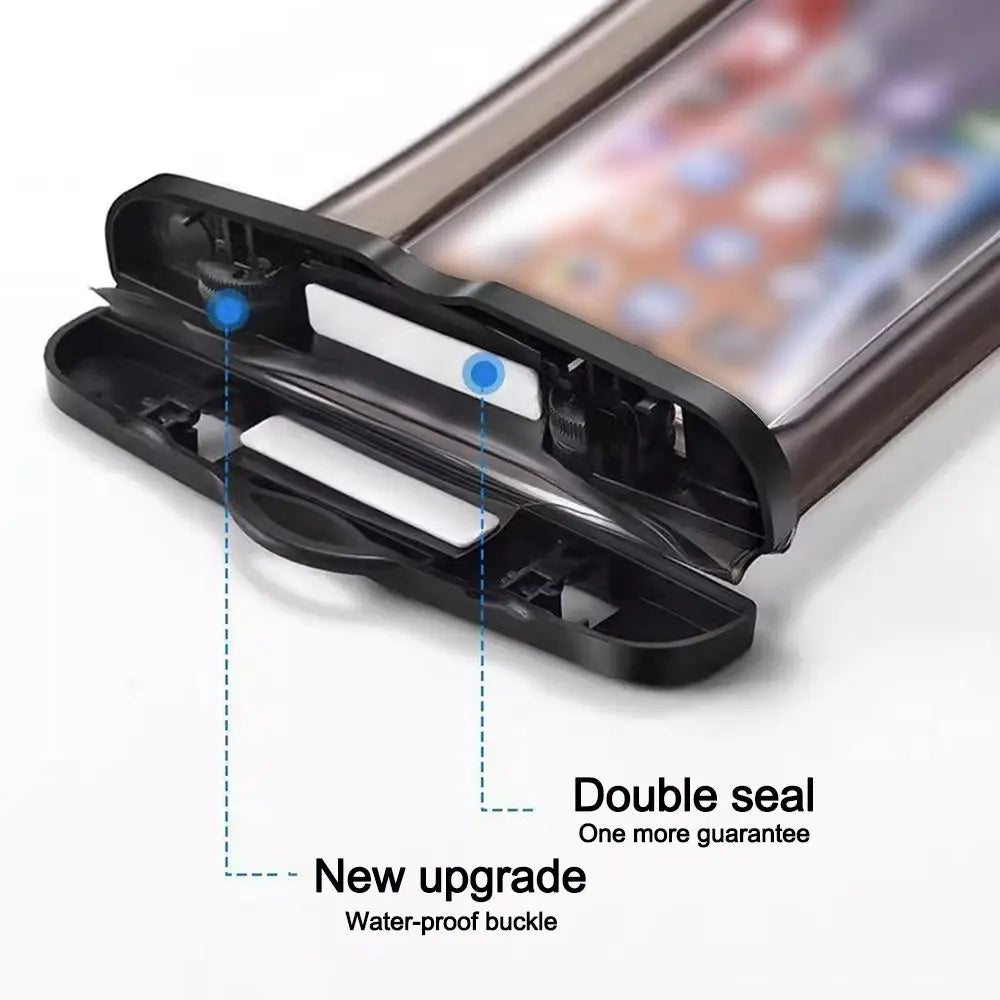 Transparent Waterproof Phone Case Touch Screen Under 7.0 Inches Mobile Phone Cover with Lanyard Phone Sealed Bag Swimming&Diving