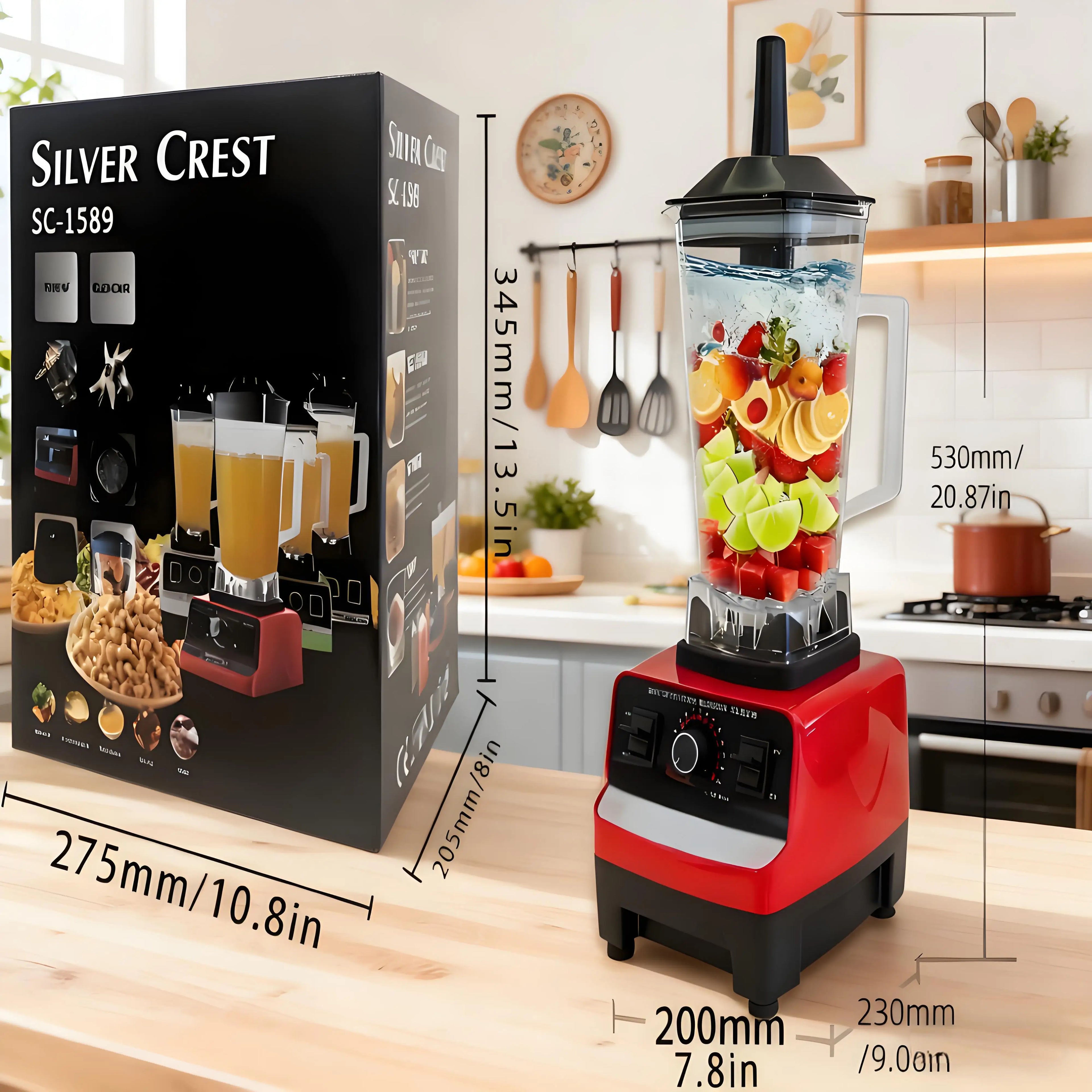 Safe BPA-Free Blender with Jar – Great for Smoothies & Beverages, Comes with 6 Useful Tools