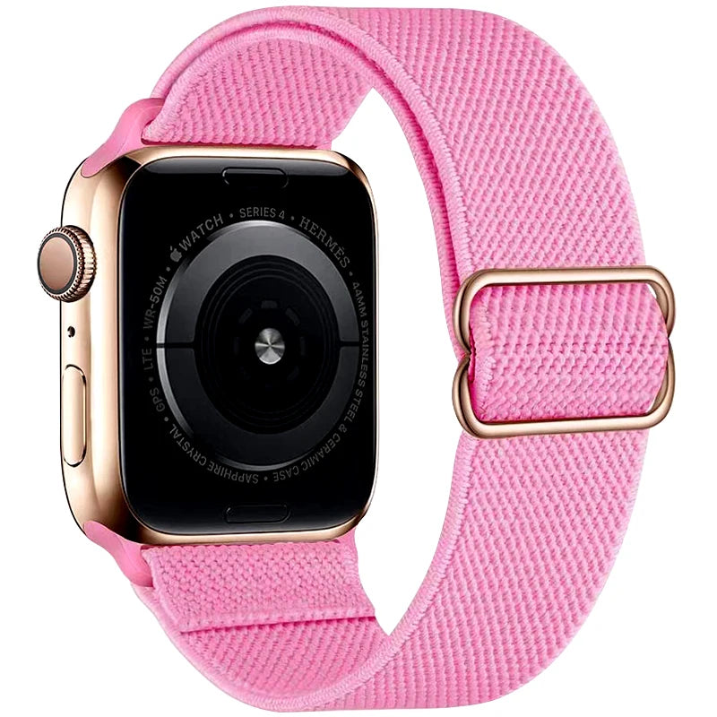 Scrunchie Strap for Apple Watch Band 45mm 44mm 40mm 41mm Adjustable Nylon Bracelet iWatch Series Ultra 3 4 5 SE 6 7 8 9 10 11