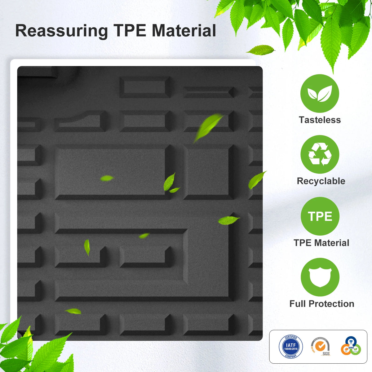 Smabee Left Drive for Jetour G700 2025‑2026 5‑Seat Car Floor Mats Cargo Liner Trunk Pad TPE 3D Foot Mat Accessories Black