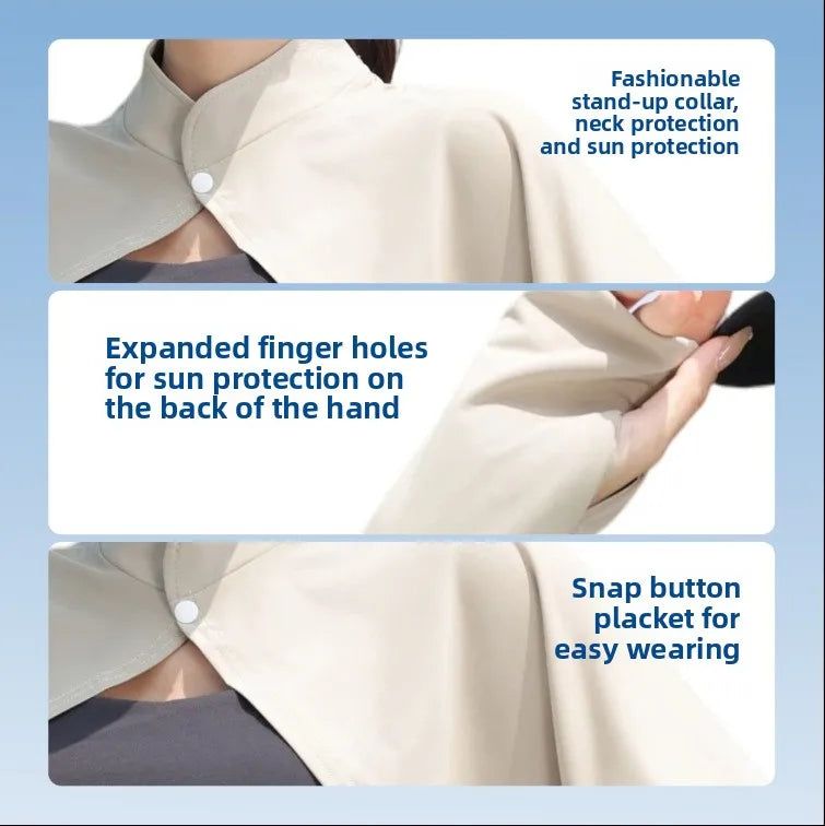Women's Summer Cycling Driving UV-Proof Blouse Cape Breathable Sun Protection Shawl Popular New Models