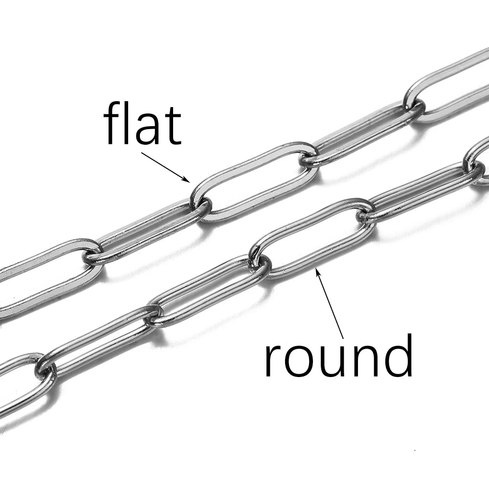 1M 3/4mm Stainless Steel Chain No Fade Cable Gold Chains for Necklace Bracelet Anklet DIY Jewelry Making Components Wholesale