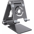 Foldable Mobile Phone Holder 360 Degree Rotating Hollowed Tablet Riser Anti Slip Tablet Holder Height Adjustable for 4.7-12 Inch