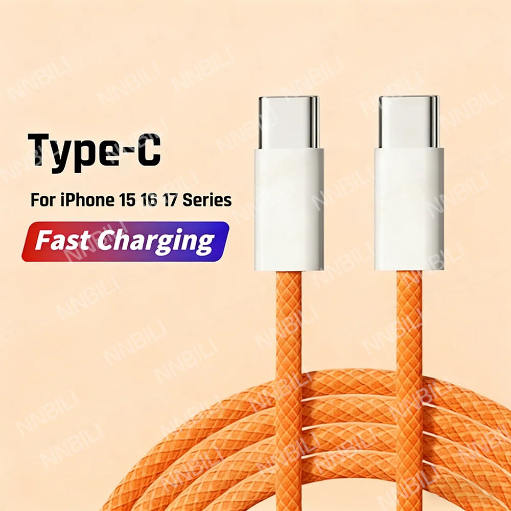 NNBILI PD 60W Fast Charger 6A USB C to Type C Cable For iPhone 18 17 16 Pro MAX USBC Quick Charging For Samsung S26 Xiaomi Cable